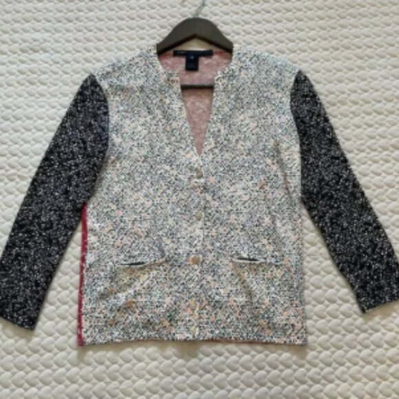 NWOT Marc by Marc Jacobs Punch Pink Multi Punch Pink Cotton Cardigan Size XS - Picture 1 of 6